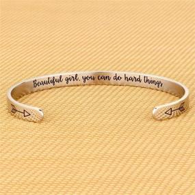 img 1 attached to 🎁 M MOOHAM Personalized Bracelets: Funny Inspirational Jewelry Gifts for Women and Girls - Perfect for Best Friend, Mom, Daughter, Son, Sister, Niece - Birthday, Mother's Day Present in Gift Box