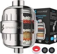 🚿 transform your shower experience with sparkpod high output shower filter capsule - enhancing skin and hair health by reducing eczema & dandruff, filtering chlorine, heavy metals and impurities - easy 1-min installation (chrome) logo