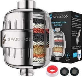 img 4 attached to 🚿 Transform Your Shower Experience with SparkPod High Output Shower Filter Capsule - Enhancing Skin and Hair Health by Reducing Eczema & Dandruff, Filtering Chlorine, Heavy Metals and Impurities - Easy 1-min Installation (Chrome)