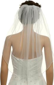 img 3 attached to Hemmed Pencil Bridal Wedding Shoulder