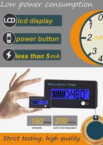 img 1 attached to 🔋 Enhanced Multifunctional Battery Capacity Monitor: 48V LCD Fuel Gauge for Motorcycle, Golf Cart, Car - Blue