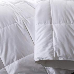 img 1 attached to 🌿 Sustainable 500 Thread Count Cottonpure Cover: All-Natural Comforter for Full/Queen Bed - Hypoallergenic & Breathable