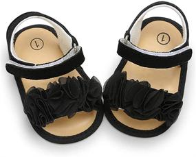 img 1 attached to 🌸 Adorable Timatego Infant Baby Girls Summer Sandals: Soft Sole, Flower Design for Newborns & Toddlers, Ideal for First Walker & Crib Dress Shoes