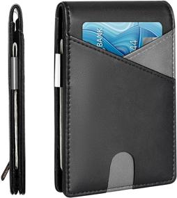 img 4 attached to FEITH FELLY Minimalist Leather Blocking: Sleek Protective Wallet for All Essentials