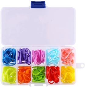 img 3 attached to 🧷 CCINEE Locking Stitch Markers - 120-Piece Assorted Color Knitting Stitch Counter Crochet Needle Clip