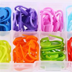 img 1 attached to 🧷 CCINEE Locking Stitch Markers - 120-Piece Assorted Color Knitting Stitch Counter Crochet Needle Clip