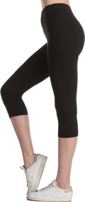 img 2 attached to 👖 Zioccie High Waisted Capri & Full Length Leggings for Women - Buttery Soft Tummy Control Yoga Pants for Workout Running: Ultimate Comfort and Stylish Performance