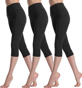 img 4 attached to 👖 Zioccie High Waisted Capri & Full Length Leggings for Women - Buttery Soft Tummy Control Yoga Pants for Workout Running: Ultimate Comfort and Stylish Performance