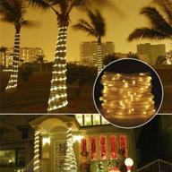 🌟 2pack solar rope string lights - waterproof copper wire tube lights for christmas garden yard path fence tree wedding party - 50led, 23ft логотип