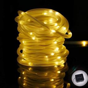 img 1 attached to 🌟 2Pack Solar Rope String Lights - Waterproof Copper Wire Tube Lights for Christmas Garden Yard Path Fence Tree Wedding Party - 50LED, 23ft