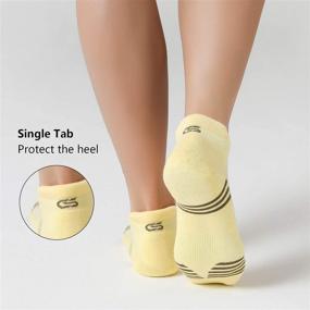 img 1 attached to 🧦 CelerSport 6 Pack Women's Low Cut Athletic Ankle Socks with Tab - Cushioned Running Socks