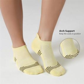 img 2 attached to 🧦 CelerSport 6 Pack Women's Low Cut Athletic Ankle Socks with Tab - Cushioned Running Socks