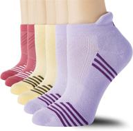 🧦 celersport 6 pack women's low cut athletic ankle socks with tab - cushioned running socks logo