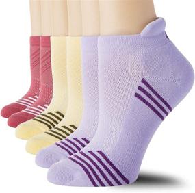 img 4 attached to 🧦 CelerSport 6 Pack Women's Low Cut Athletic Ankle Socks with Tab - Cushioned Running Socks