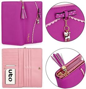 img 1 attached to UTO Wallet Leather Holder Organizer Women's Handbags & Wallets for Wallets