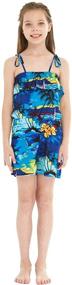 img 1 attached to Hawaiian Ruffle Jumpsuit Romper Sunset Girls' Clothing in Jumpsuits & Rompers