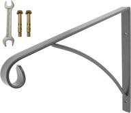 🪜 scieo gray single step handrails - wall mounted metal wrought iron short hand rail railing, suitable for 1 or 2 step stairs - perfect for garage, patio, or front porch steps applications logo