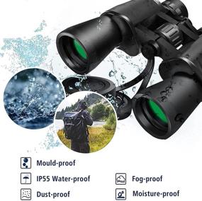 img 1 attached to 🦅 Premium 20x50 HD Waterproof Binoculars for Adults with Low Light Night Vision - Ideal for Bird Watching, Hunting, and Outdoor Sports