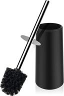 🚽 top-quality premium toilet brush and holder: stainless steel handle & durable scrubbing bristles for deep bathroom cleaning logo