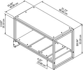 img 1 attached to 🔲 Rustic Gray Shoe Storage Bench by Bush Furniture: The Refinery Solution