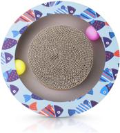 🐱 petper cat scratcher: round scratching pad with ball toy for cats logo