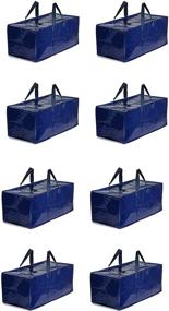 img 4 attached to Earthwise Heavy Duty XL Storage Bag Moving Tote Backpack - Pack of 8