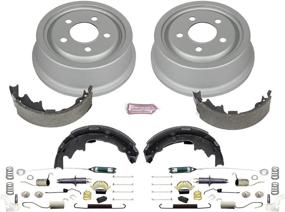 img 1 attached to 💨 Enhance Your Vehicle's Braking Performance with Power Stop KOE15374DK Autospecialty Rear Replacement Brake Kit: OE Brake Drums & Ceramic Brake Pads