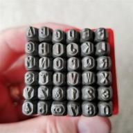 🔢 36-piece set: steel stamp die punch jewelers in case - best jewelry supply, 1/8" 3mm uppercase letter & number metal stamps logo