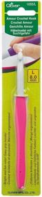 img 1 attached to 🍀 Clover 1055/L Amour Crochet Hook, 8.0mm (Size L)