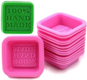 img 1 attached to 🧼 FIVOENDAR 20-Pack Handmade Square Silicone Soap Molds and Baking Molds - Microwave and Dishwasher Safe Cupcake Liners - Perfect for Homemade Crafts