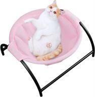 🐱 breathable mesh cat hammock bed for summer, ideal cat tree hammock pet cot bed playground for kittens, kitties, puppies, and small pets – detachable cover, sturdy iron frames, easy to clean machine washable logo