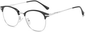 img 4 attached to 🕶️ SS SUNCHIRI Blue Light Blocking Glasses: Stylish Round Metal Frames for Eyestrain Relief - Perfect for Women/Men