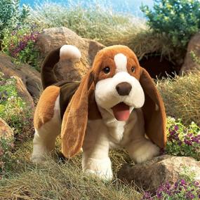 img 2 attached to 🐶 Folkmanis Basset Hound Hand Puppet - Authentic and Lifelike Playmate for Kids and Adults
