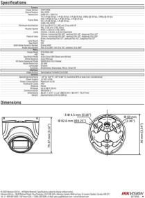 img 1 attached to 📷 Hikvision Turbo HD 5MP Mini-Dome Camera DS-2CE76H0T-ITMF | IP67 Rated | Outdoor/Indoor Use | 2.8mm Fixed Lens | Compatible with Hikvision 4MP 5MP 8MP 4K TVI DVR