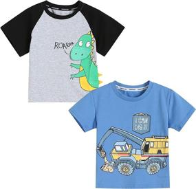 img 4 attached to Charlene Max Toddler Crewneck T Shirts Boys' Clothing - Tops, Tees & Shirts