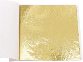 img 4 attached to KINNO Imitation Gold Foil Sheets - K Gold Leaf Paper for Arts Decoration, Sculpture, Gilding, Nails, Handcrafts, Picture Frames, Paintings, Furniture, Wall - 100 Sheets, 3.15 x 3.35 Inches