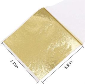 img 3 attached to KINNO Imitation Gold Foil Sheets - K Gold Leaf Paper for Arts Decoration, Sculpture, Gilding, Nails, Handcrafts, Picture Frames, Paintings, Furniture, Wall - 100 Sheets, 3.15 x 3.35 Inches