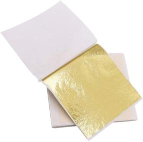 img 2 attached to KINNO Imitation Gold Foil Sheets - K Gold Leaf Paper for Arts Decoration, Sculpture, Gilding, Nails, Handcrafts, Picture Frames, Paintings, Furniture, Wall - 100 Sheets, 3.15 x 3.35 Inches