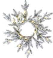 🎄 kurt s. adler kurt adler 18-inch 20-light battery-operated led flocked pine wreaths, multi: a festive touch for holiday decor logo