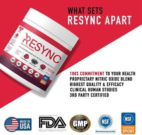 img 3 attached to 🔄 Resync Recovery Blend – Superfood for Circulation, Boosts Nitric Oxide with Plant-Based Ingredients, Enhances Energy & Recovery Simultaneously, Superior to Beets or BCAA's Individually, Clinically Tested, NSF Sport Certified