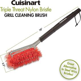 img 1 attached to 🔥 Cuisinart CCB-939 Heavy-Duty Triple Nylon Bristle Grill Brush