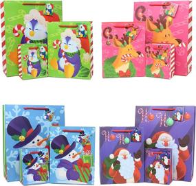img 2 attached to JOYIN 36 Pcs Christmas Bags Set with Wrapping Papers and Tissue Paper: Perfect for Decoration, School Classrooms and Party Favors