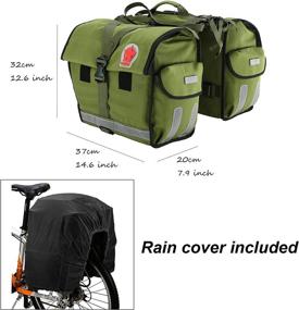 img 3 attached to 🚲 ArcEnCiel Bike Bag Panniers - Water-Resistant, Large Capacity Rack Trunks for Bicycle Rear Seat Carrier Pack - Includes Rain Cover