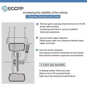 img 2 attached to Проставки ECCPP на колеса - 1.25 дюймов - преобразование 5x4.5 в 5x5 для Jeep Wrangler и Cherokee.