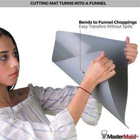 img 2 attached to MasterMaid Non Slip Flexible Cutting Mats: Modern Colors, Non-Porous Chopping Surface, Anti Slip - Set of 4, Dishwasher Safe, BPA Free