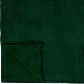 img 1 attached to 🛋️ Pavilia Fleece Blanket Throw: Super Soft, Plush, Luxurious Flannel Throw for Sofa Couch Bed - Emerald Green, 50x60 inches