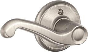 img 2 attached to Schlage Flair Left Hand Dummy Lever F170FLA619LH - Standard, Satin Nickel Finish