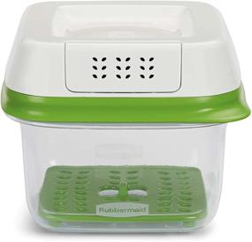 img 3 attached to 🥬 Rubbermaid FreshWorks Small Food Storage Container - 2.5 Cup Green: Keep Produce Fresh