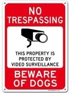 🏢 surveillance sign for property protection against trespassing logo