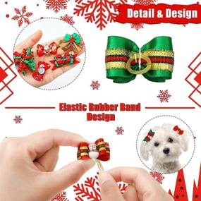 img 2 attached to Christmas Accessories Bowknot Grooming Accessory